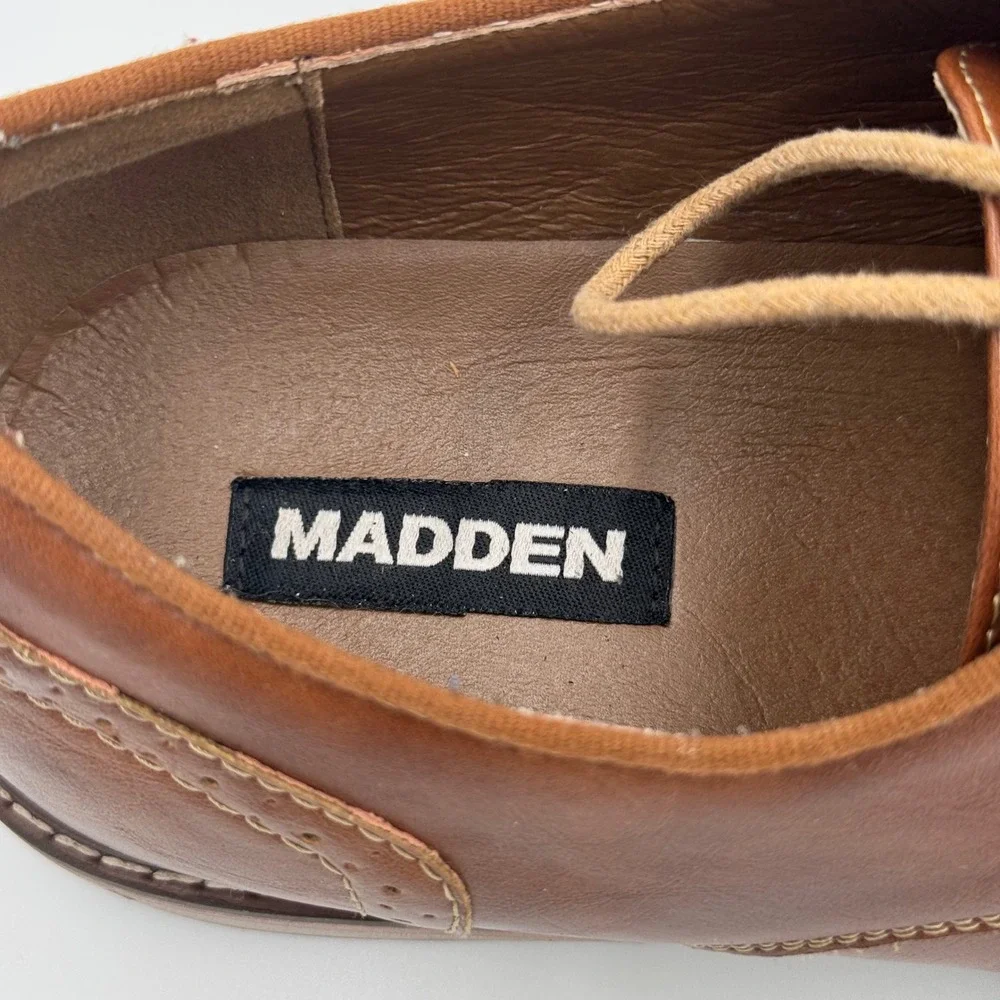 Madden Brown Leather Cap Toe Oxford Shoes Size 13 NO BOX